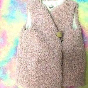 Sherpa vest, pink,